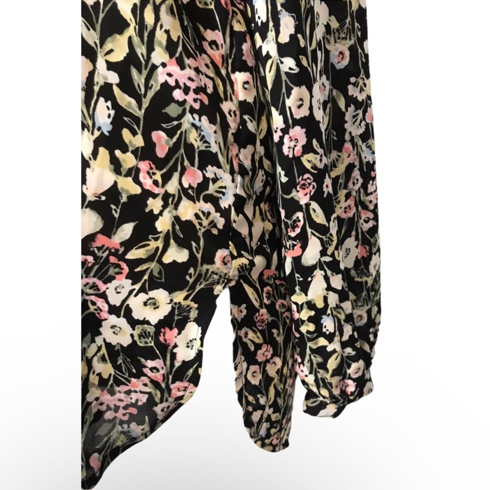 LC Lauren Conrad Floral Tunic top long sleeves New - Picture 5 of 12